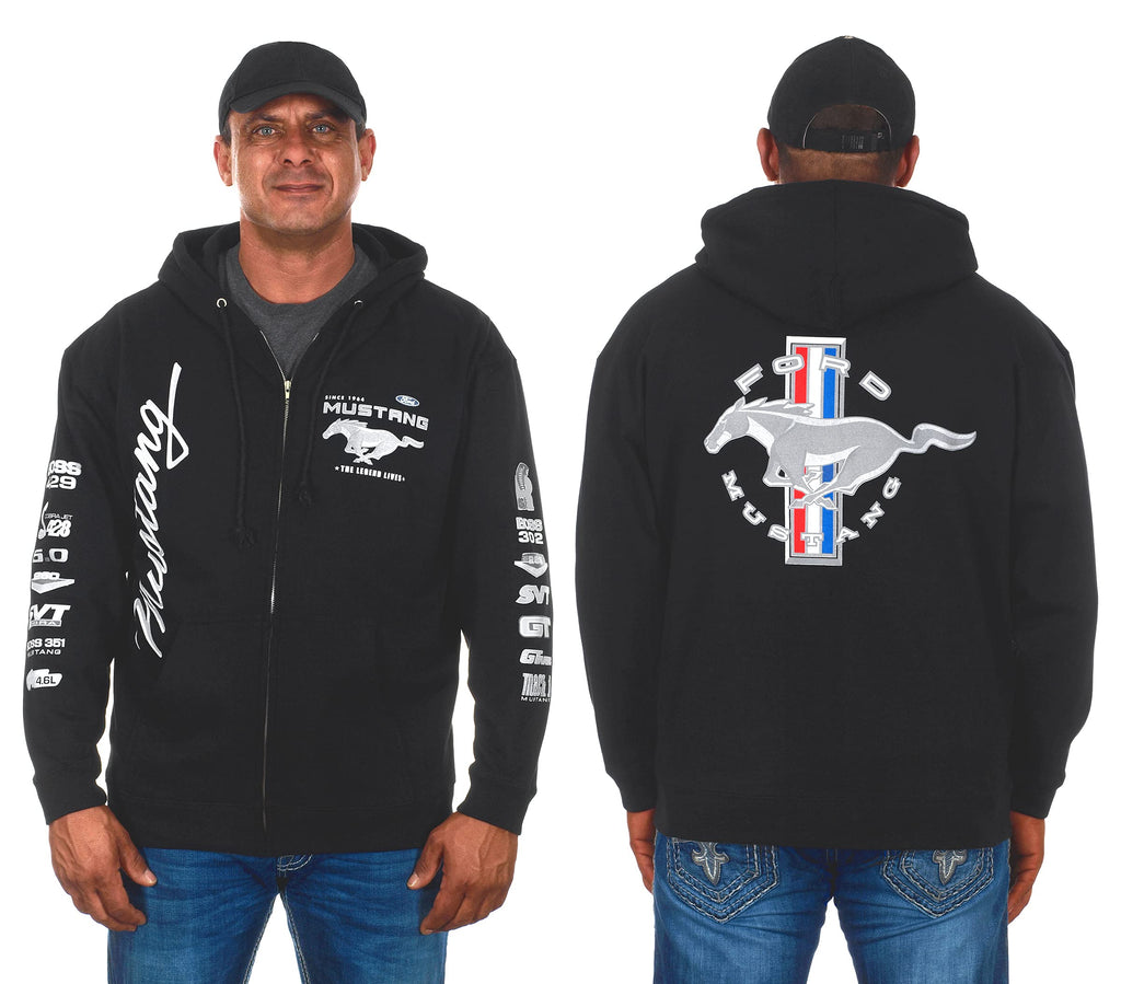 Jh Design Men's Ford Mustang Hoodies in 5 Styles Pullovers & Full Zip Up