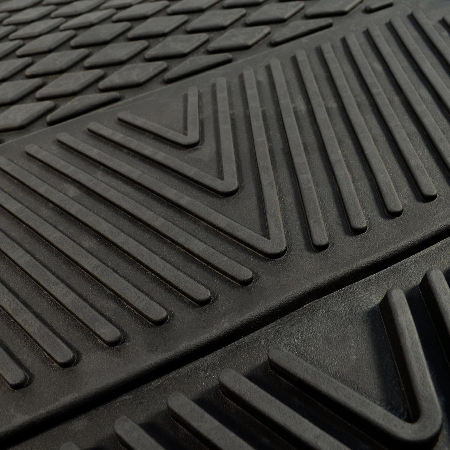 FANMATS 13010 SMU Mustangs 2-Piece Heavy Duty Vinyl Car Mat Set - 17" x 27", Front Row Floor Mats, All Weather Protection, Universal Fit, Deep Resevoir Design