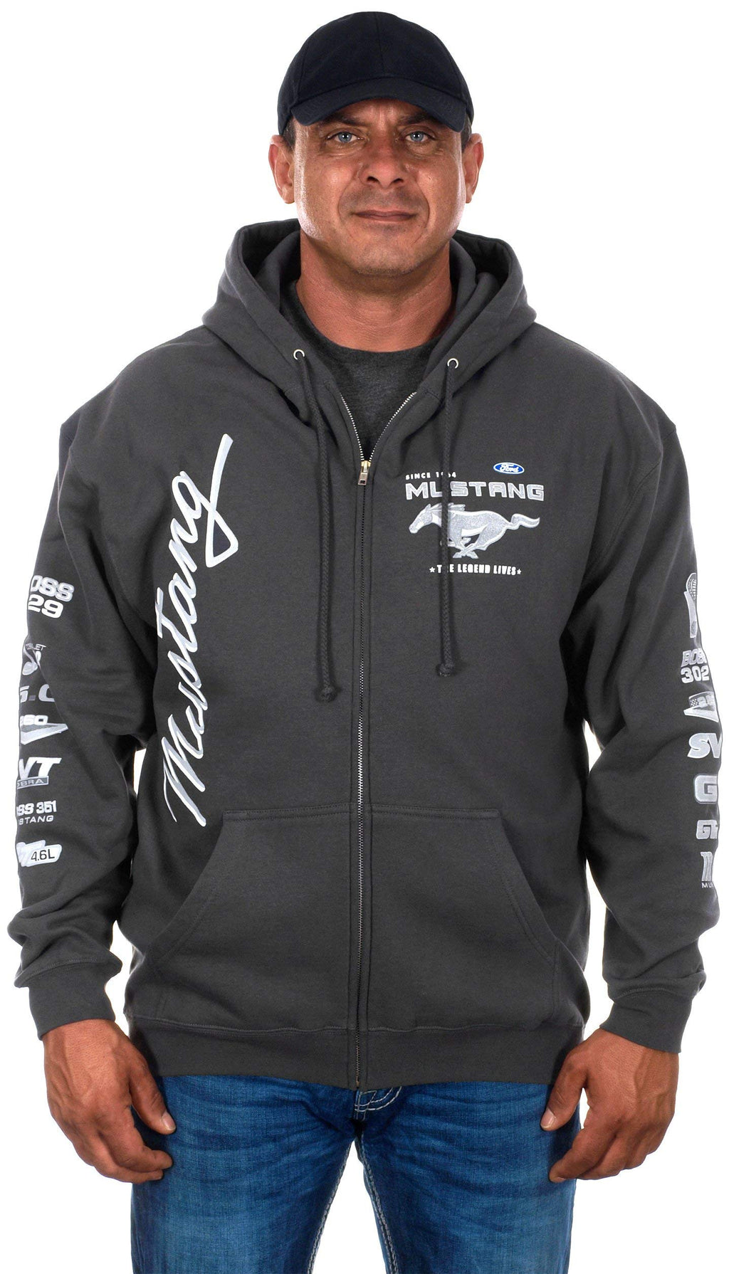 Jh Design Men's Ford Mustang Hoodies in 5 Styles Pullovers & Full Zip Up