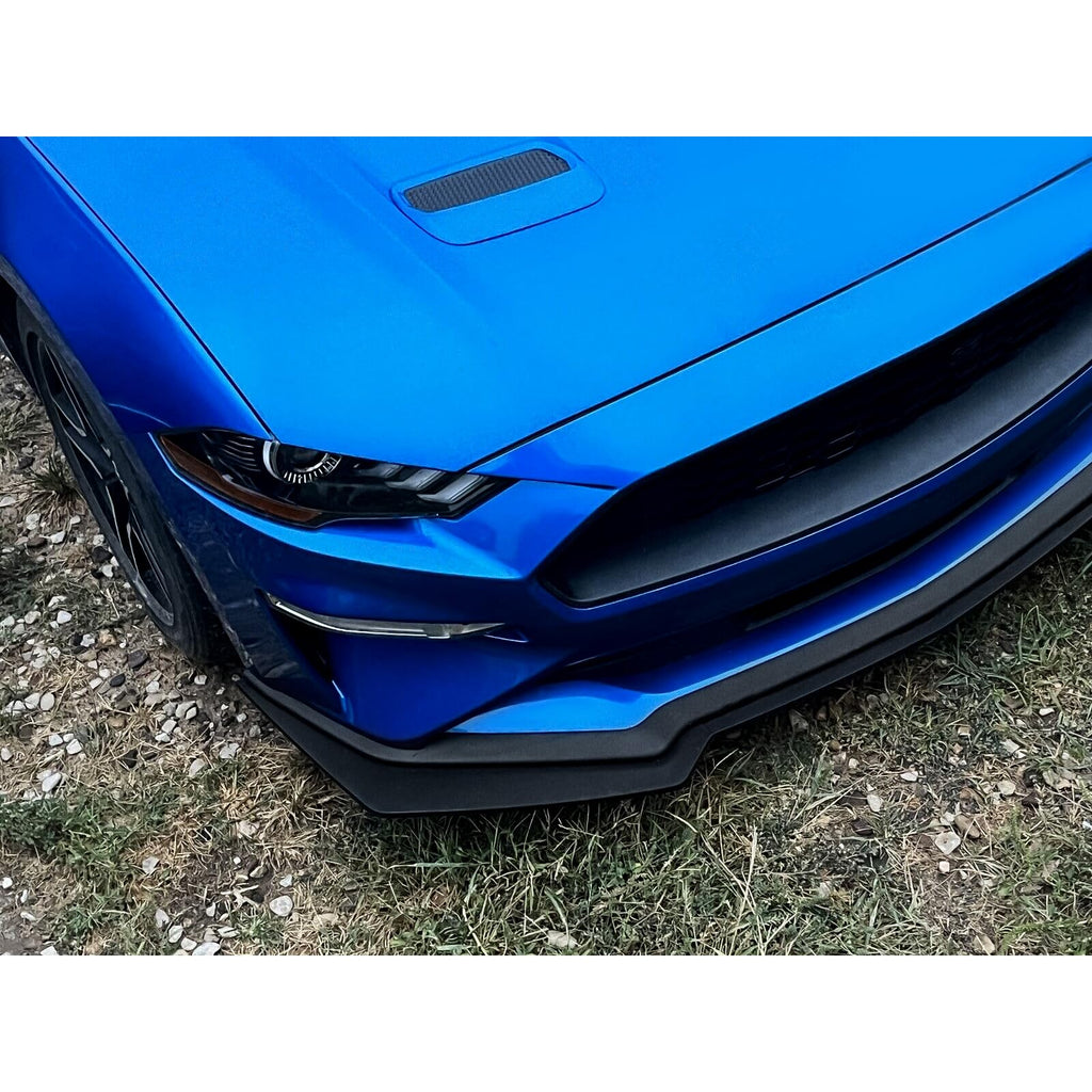 KUAFU Front Bumper Lip Splitter Compatible with 2018-2023 Ford Mustang GT Ecoboost Model W/Performance Pack Lower Chin Spoiler Lip Valance Paintable