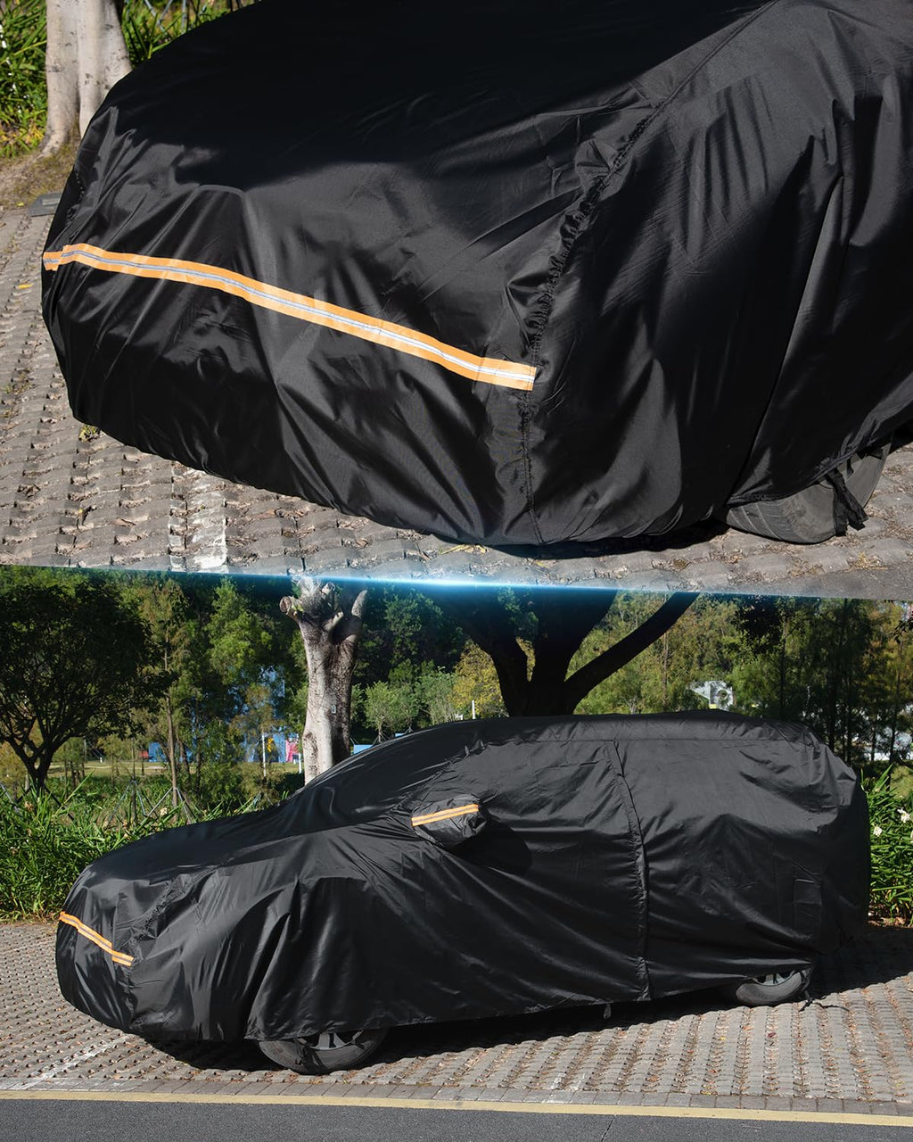 Car Cover Waterproof All Weather Custom Fit for Ford Mustang 1994-2025, 420D Oxford Full Outdoor Automtive Heavy Duty Covers Windproof Snowproof Dustproof UV Hail Protection Accessories