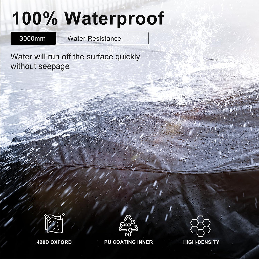 Car Cover Waterproof All Weather Custom Fit for Ford Mustang 1994-2025, 420D Oxford Full Outdoor Automtive Heavy Duty Covers Windproof Snowproof Dustproof UV Hail Protection Accessories