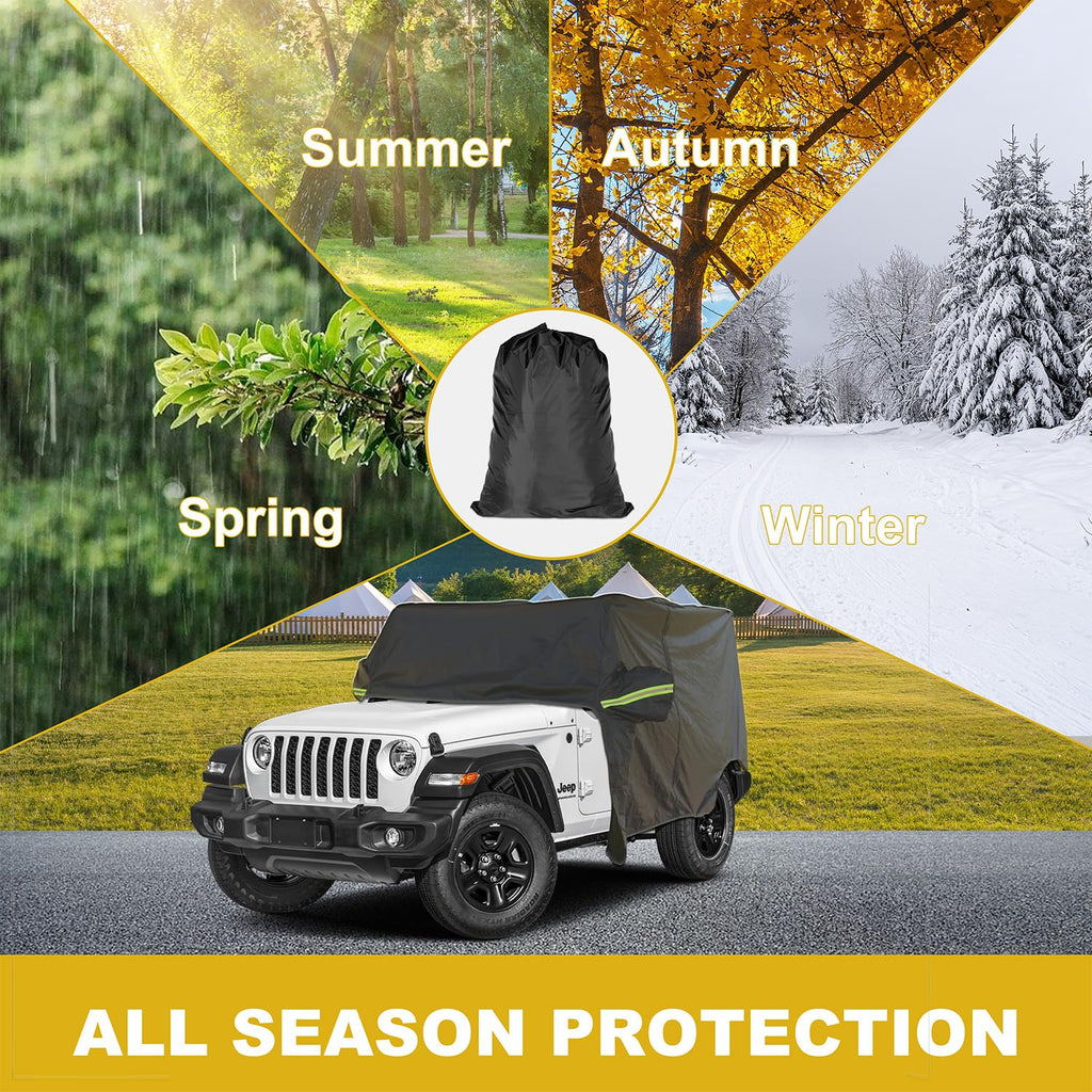 Car Cover Waterproof All Weather Custom Fit for Ford Mustang 1994-2025, 420D Oxford Full Outdoor Automtive Heavy Duty Covers Windproof Snowproof Dustproof UV Hail Protection Accessories