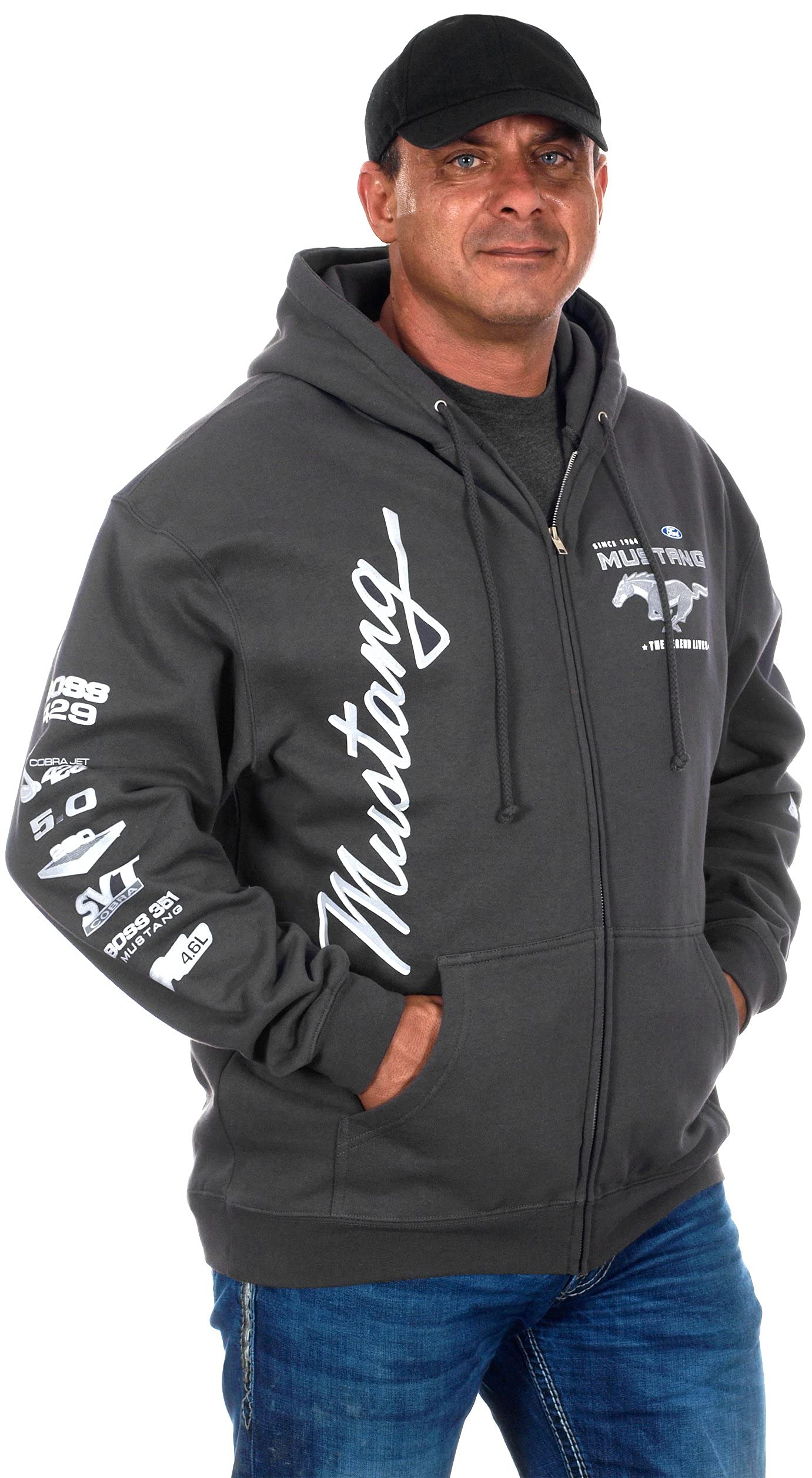 Jh Design Men's Ford Mustang Hoodies in 5 Styles Pullovers & Full Zip Up