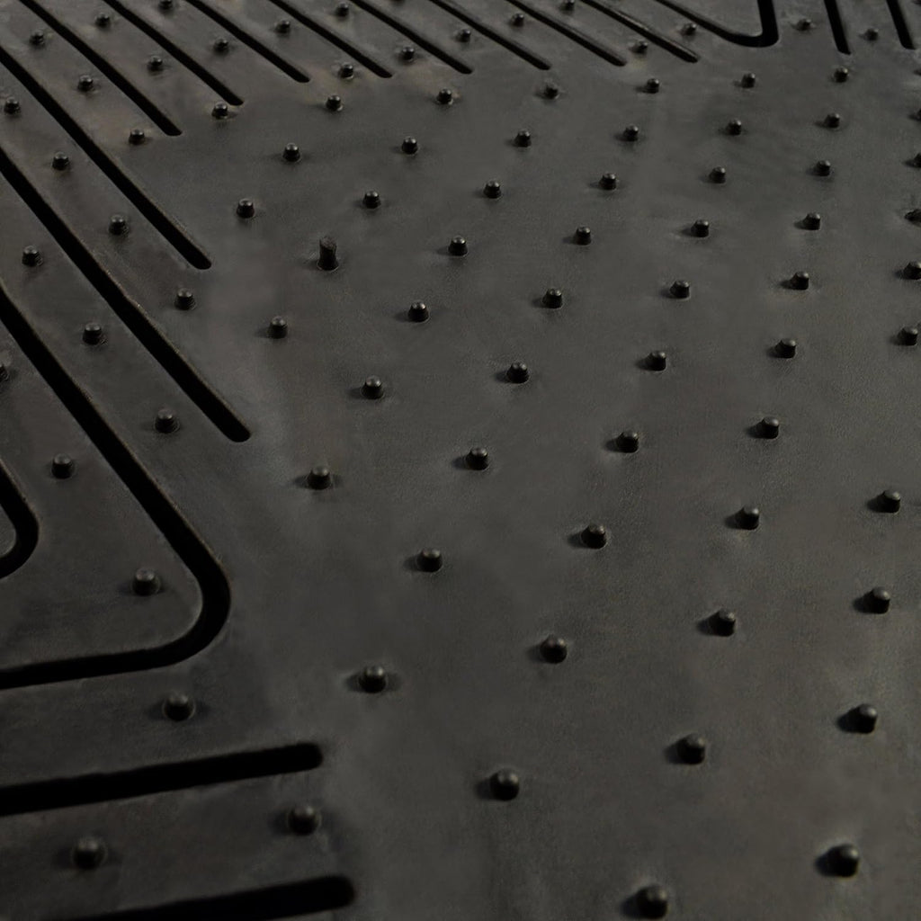 FANMATS 13010 SMU Mustangs 2-Piece Heavy Duty Vinyl Car Mat Set - 17" x 27", Front Row Floor Mats, All Weather Protection, Universal Fit, Deep Resevoir Design